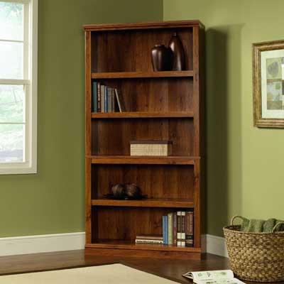 6. 5 Shelf Bookcase with Abbey Oak Finishing: