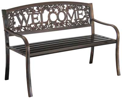 4. Metal Welcome Bench