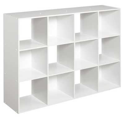 8. ClosetMaid white 12-Cube Organizer: