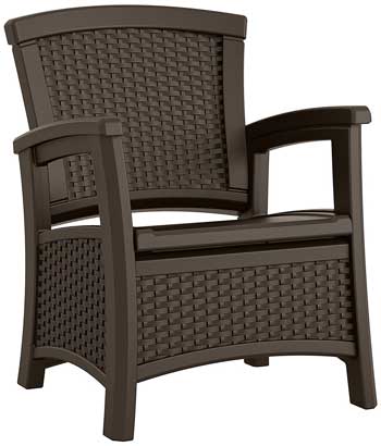 1 Suncast ELEMENTS Club Chair with Storage, Java