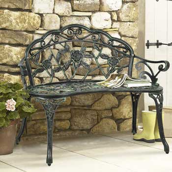 7. Best Choice PBCP Outdoor Patio Products Garden Bench Iron Antique Backyard Porch Furniture