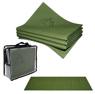 3. Khataland YoFoMat - Best Travel Yoga Mat, Foldable, with Travel Bag, Extra Long 72-Inch, Free From Phthalates & Latex