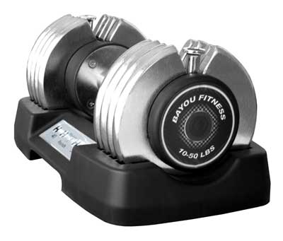 1. Bayou Fitness Adjustable Dumbbell 50 lb