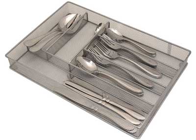 1. Mesh Large Cutlery Tray - Silverware Storage by Storage Technologies