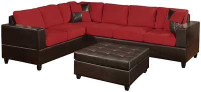 3. Trenton 2-Piece Sectional Sofa with Accent Pillows by Bobkona
