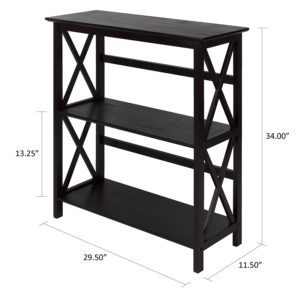 Montego 3-Shelf Bookcase